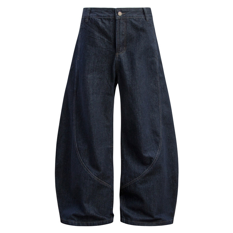 Retro Banana-Cut Denim Flare Pants
