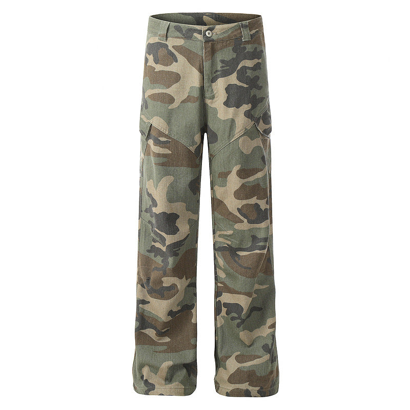 Camo Straight-Leg Utility Outdoor Pants