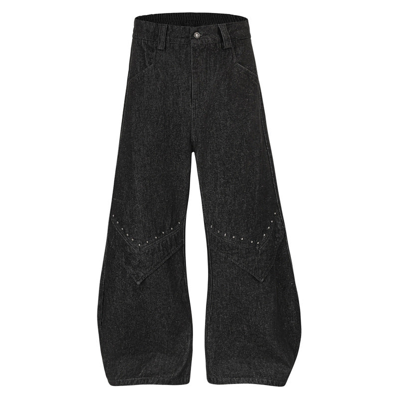 High Street Vibe Curved-Cut Denim Jeans