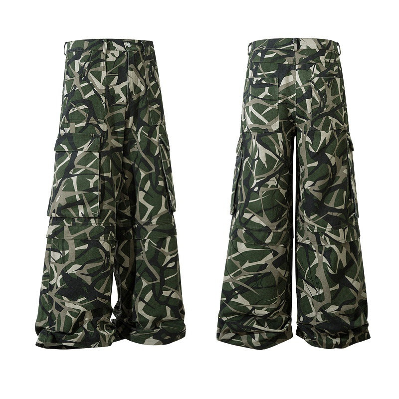 Oversized Camouflage Thorn Work Pants
