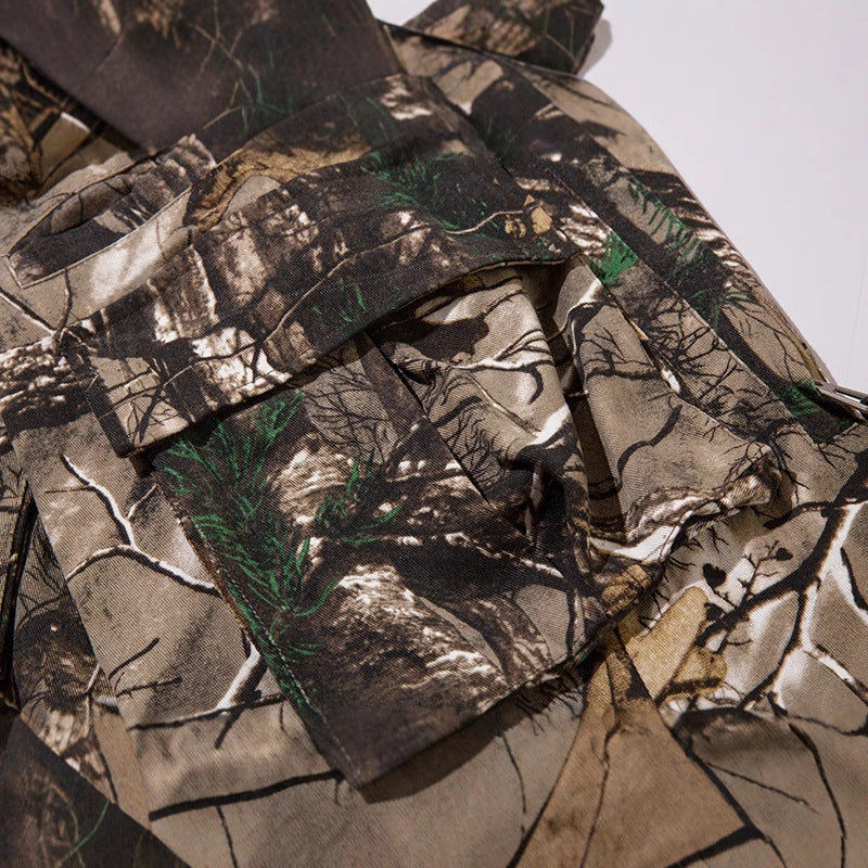 Vintage Tree Camo Flared Utility Pants