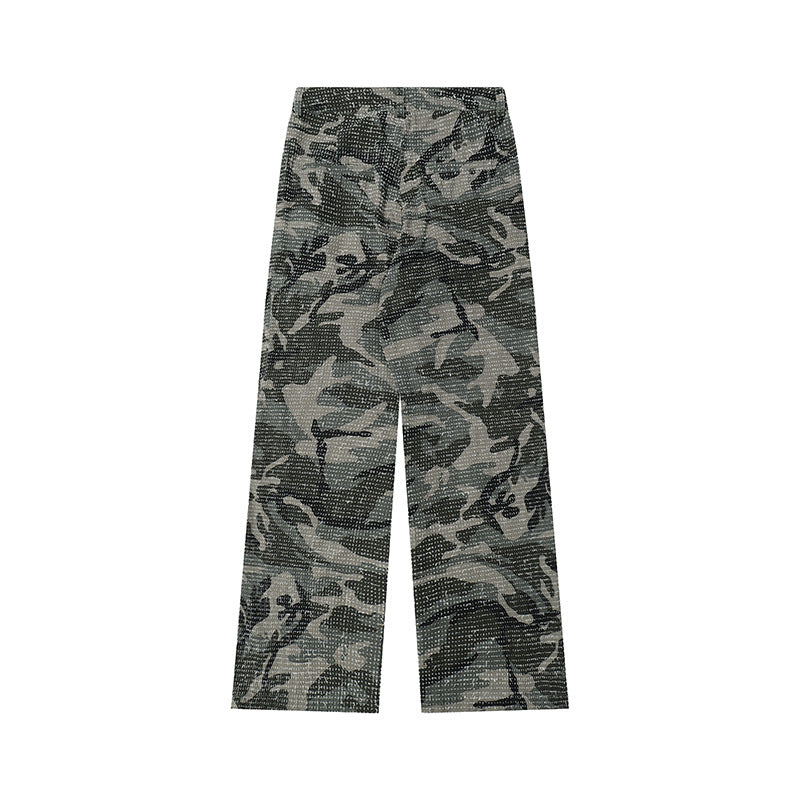 High-Waisted Camo Tactical Work Pants – Durable Loose Fit
