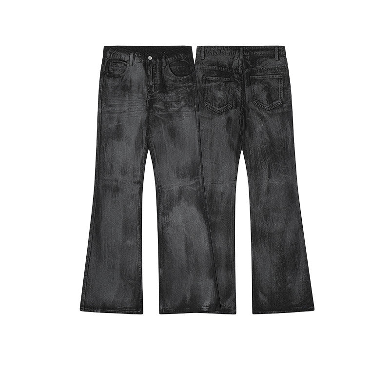 High-Street Relaxed Fit Denim Casual Pants