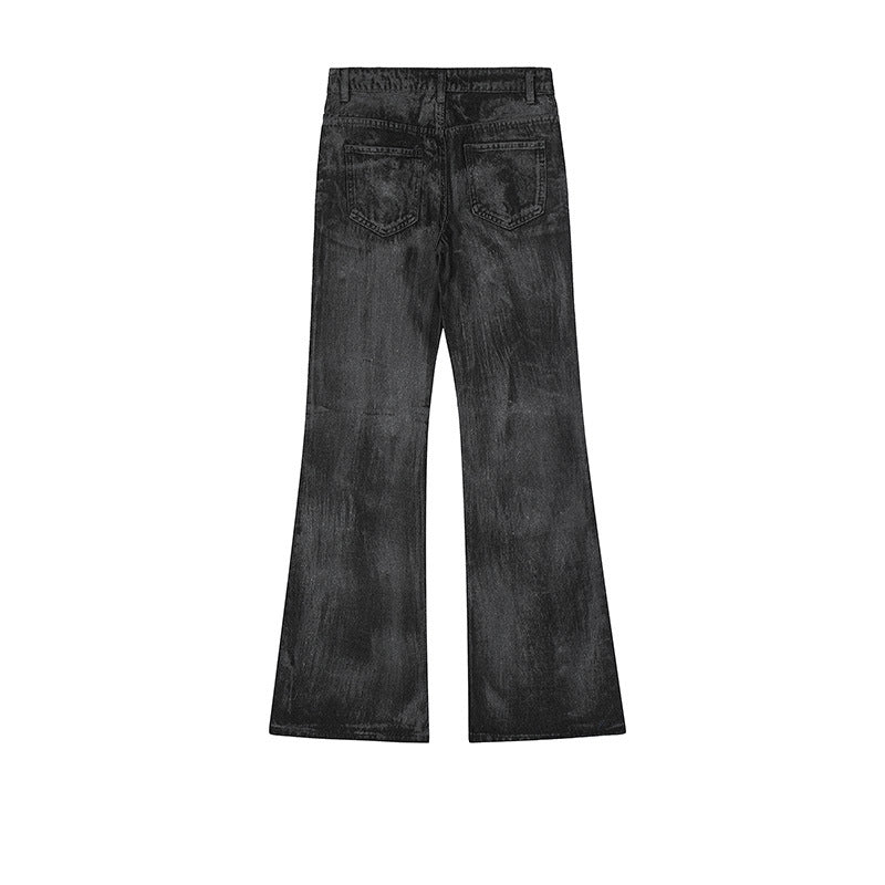 High-Street Relaxed Fit Denim Casual Pants