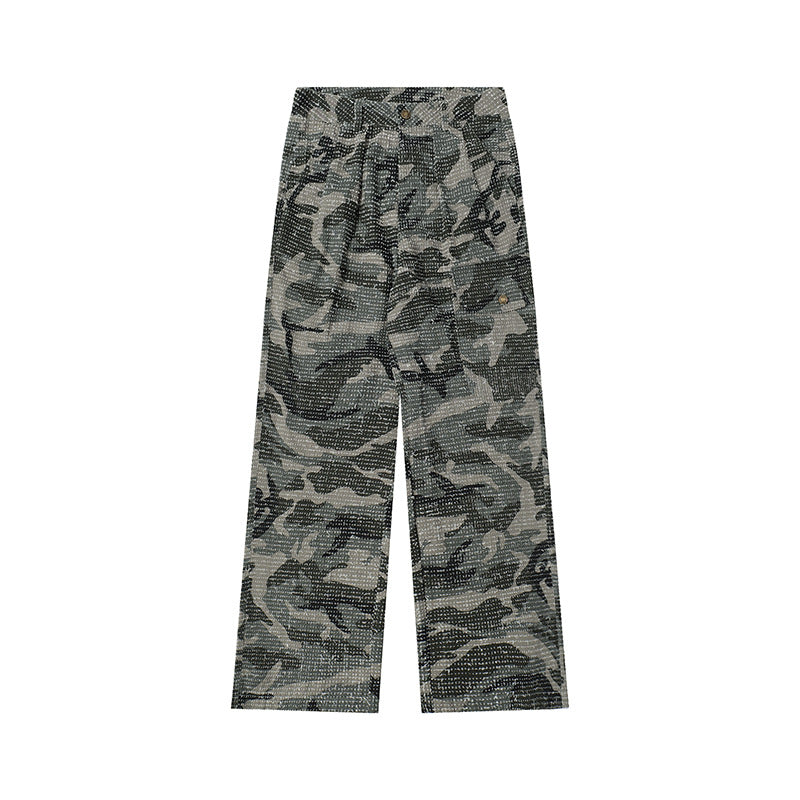 High-Waisted Camo Tactical Work Pants – Durable Loose Fit