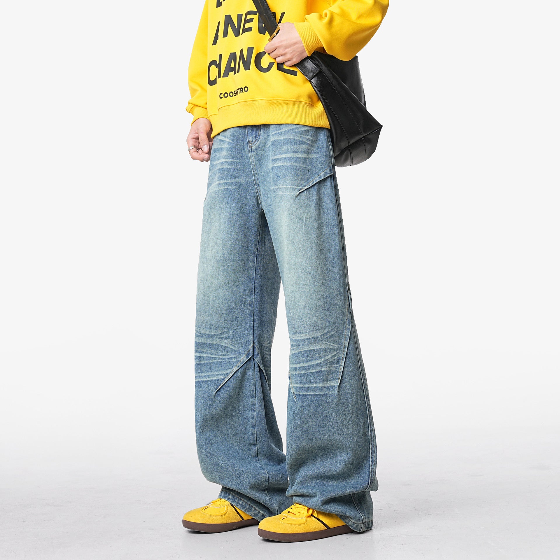 Lightning Crack Cleanfit Flared Denim Pants