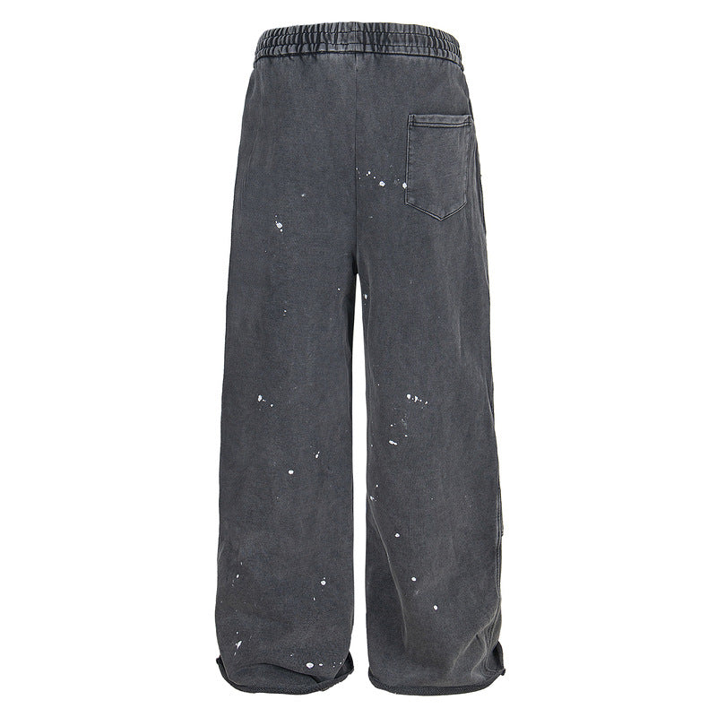 Deconstructed Paint-Washed Utility Cargo Pants