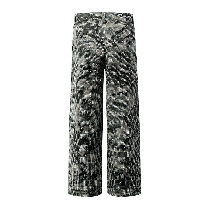 High-Waisted Camo Tactical Work Pants – Durable Loose Fit
