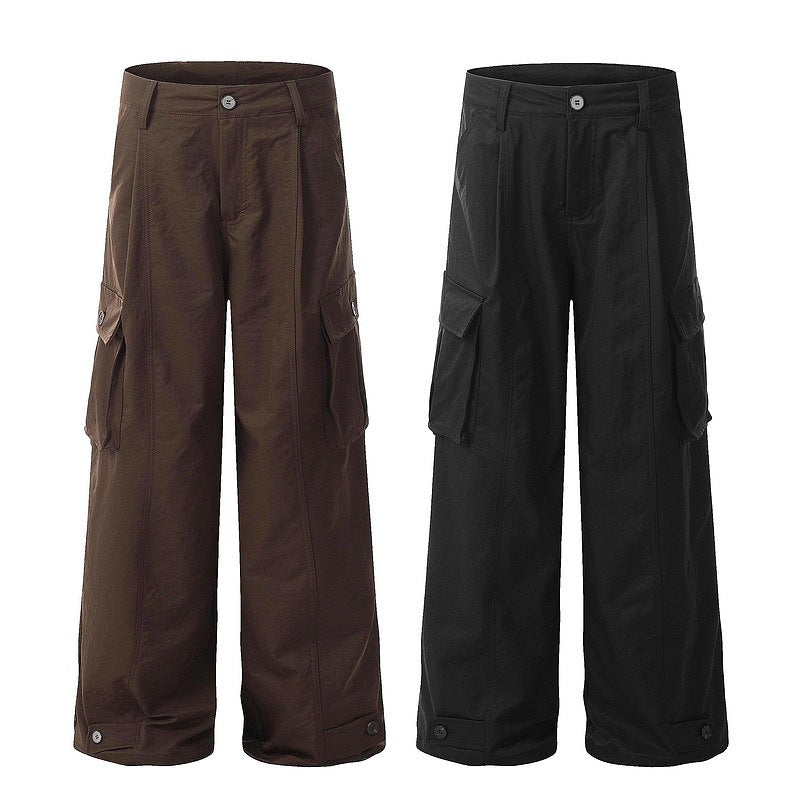 Vintage High-Waisted Loose Fit Utility Pants