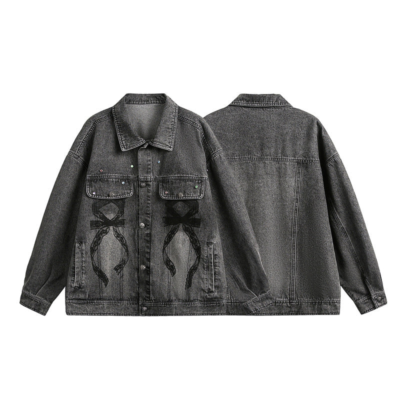 Vintage Washed Loose Denim Work Jacket