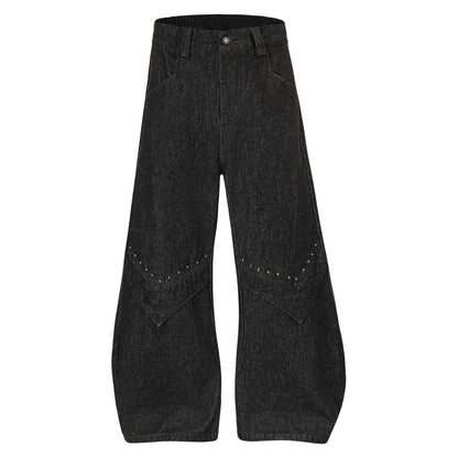 High Street Vibe Curved-Cut Denim Jeans