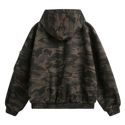 Hooded Camo Utility Jacket – Retro Zip Style