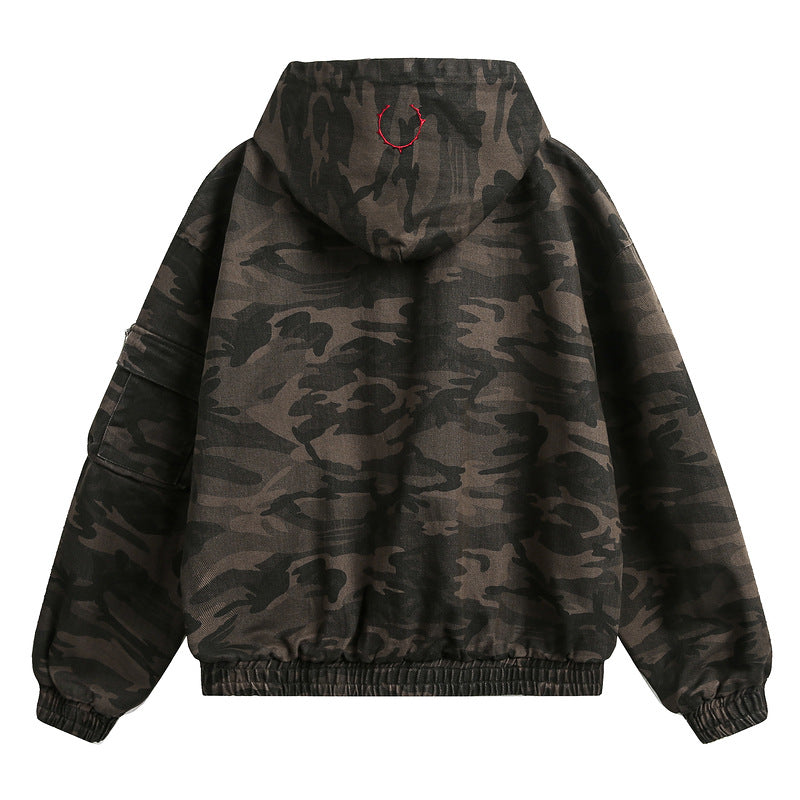 Hooded Camo Utility Jacket – Retro Zip Style