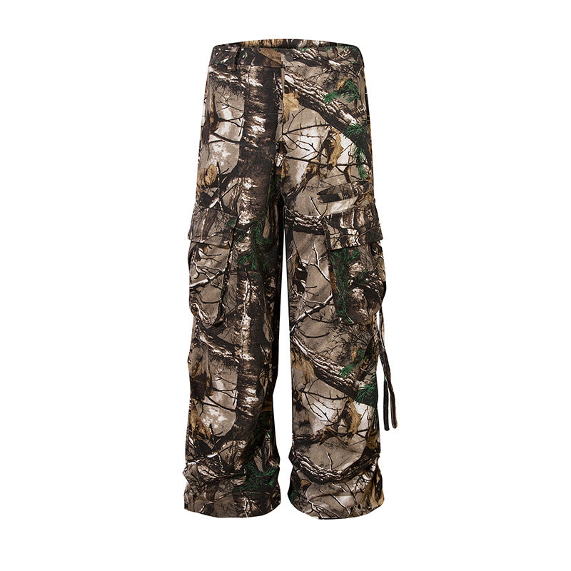Vintage Tree Camo Flared Utility Pants