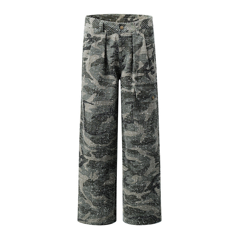 High-Waisted Camo Tactical Work Pants – Durable Loose Fit