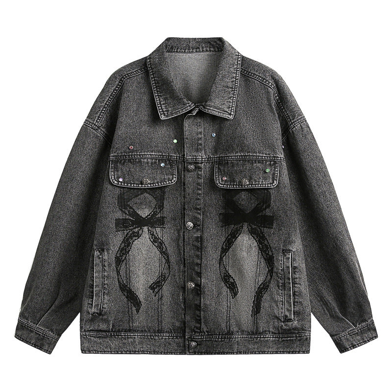Vintage Washed Loose Denim Work Jacket
